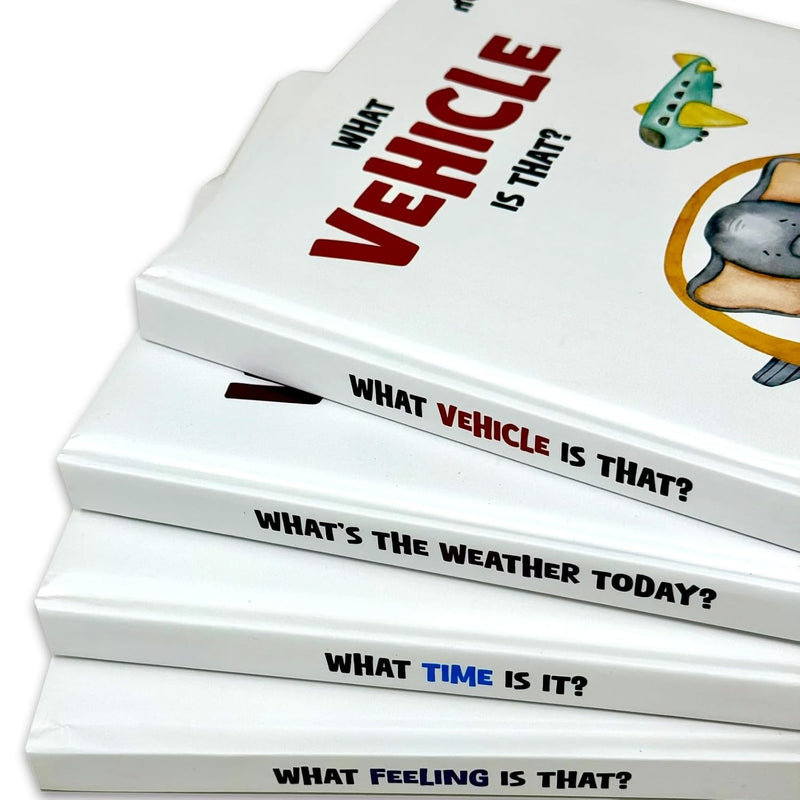 My First Learning 4 Books Collection Set With Vehicles, Weather, Time & Feelings by Moonstone - Non Fiction - Board Book