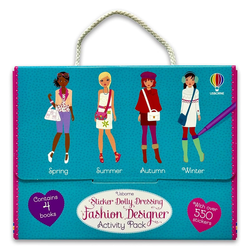 Usborne Sticker Dolly Dressing Fashion 4 Book Activity Pack By Usborne - Ages 5-7 - Paperback