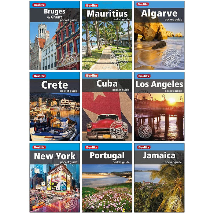 Berlitz Pocket Guides Collection 9 Books Set (Bruges & Ghent, Mauritius) - The Book Bundle