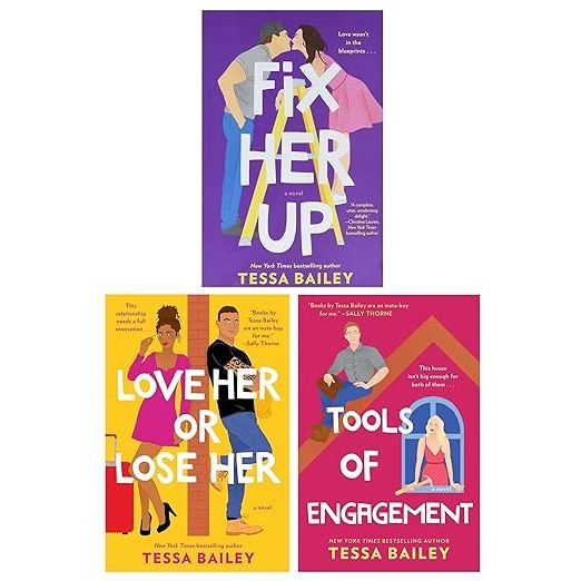 Hot And Hammered Series 3 Books Collection Set by Tessa Bailey (Fix Her Up,Love Her or Lose Her,Tools of Engagement) - The Book Bundle