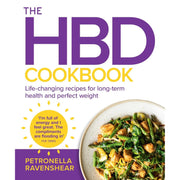 Two cookbook books from Petronella Ravenshear’s HBD Collection, featuring healthy recipes and reset tips, in mixed format.