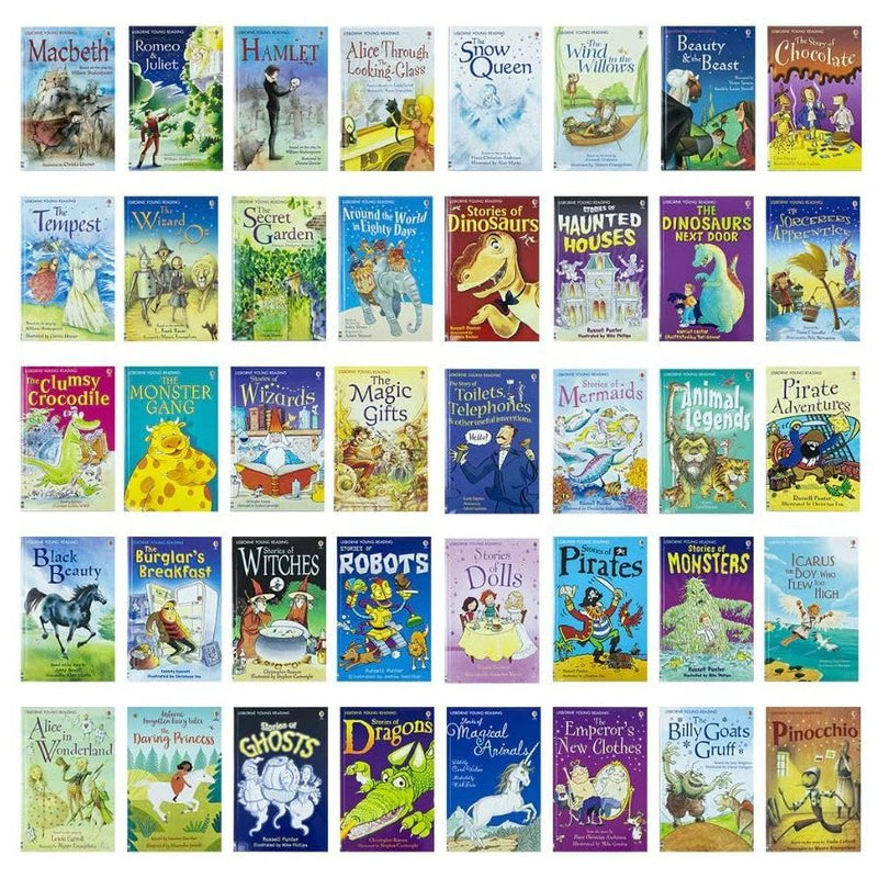 Usborne Reading Collection 40 Books Box Set Read At Home (Yellow) - The Book Bundle