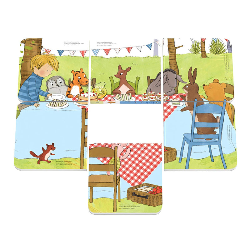 Disney Winnie-the-Pooh pocket library set with six fully illustrated small hardcover books featuring beloved Pooh stories.