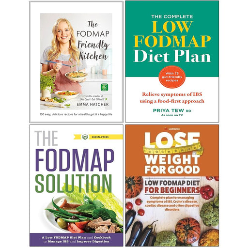 The Fodmap Friendly Kitchen Cookbook, The Complete Low Fodmap Diet Plan, The Fodmap Solution & Low Fodmap Diet For Beginners 4 Books Collection Set - The Book Bundle