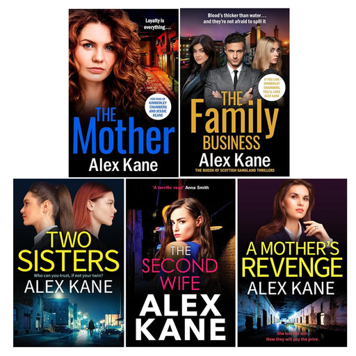 Alex Kane Collection 5 paperback books set including The Mother, The Family Business, and Two Sisters by Alex Kane.