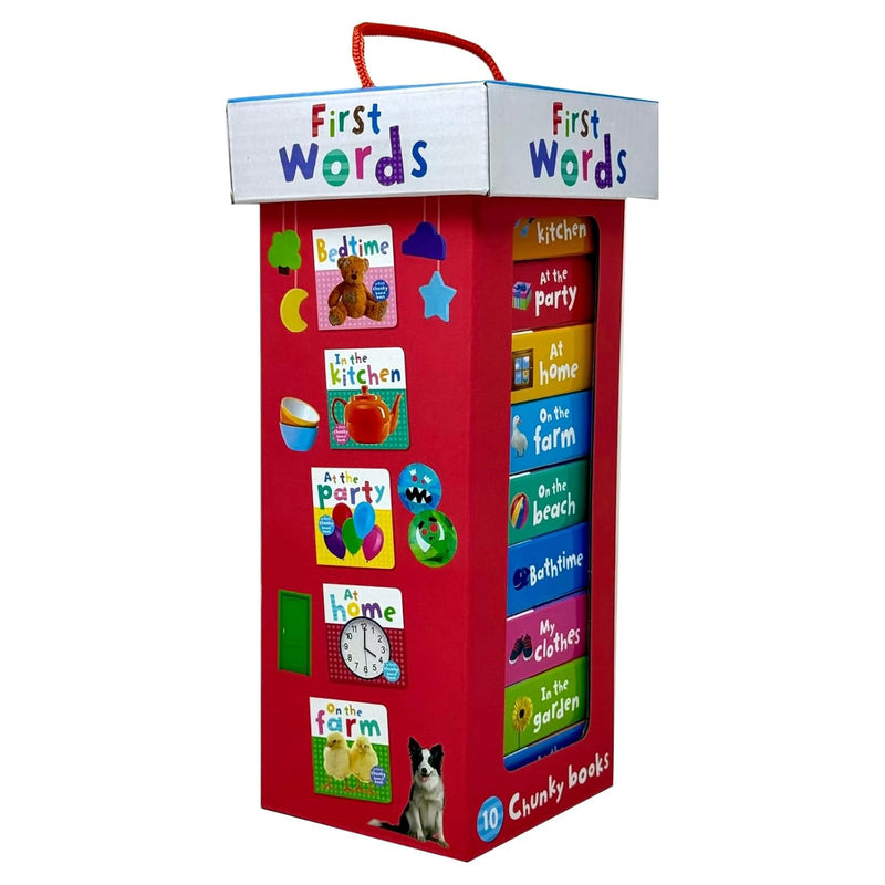 Set of 10 My Little First Words Library chunky board books by Sandcastle Books for toddlers ages 1 to 5.