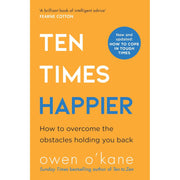 Set of two books, "Ten Times Happier" and "Quiet" by Owen O Kane and Susan Cain, featuring covers with titles and author names.