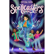 Set of four Spellcasters Series books by Crystal Sung and Wendy Tan, paperback collection for ages 9-12, published by Orchard Books.