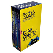 Boxset of three Dirk Gently books by Macmillan, featuring Dirk Gently's Holistic Detective Agency and The Long Dark Tea-Time of the Soul