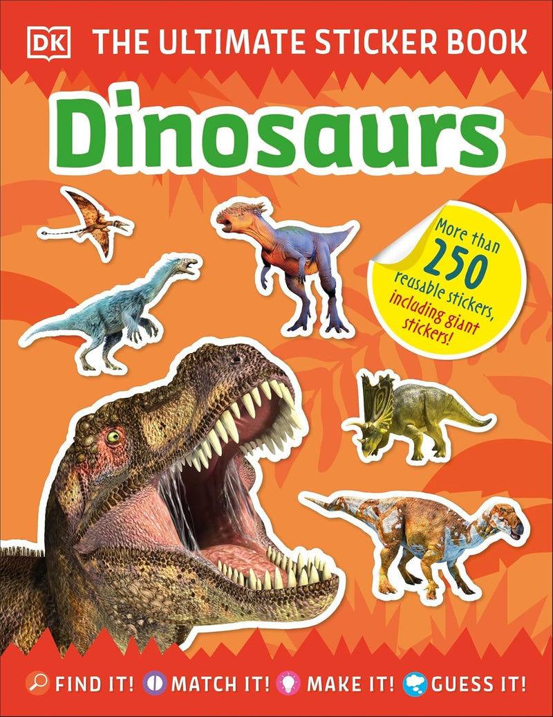 Set of DK Ultimate Sticker Books Series 6 featuring animals, bugs, farm scenes, and sharks with colorful stickers and illustrations.
