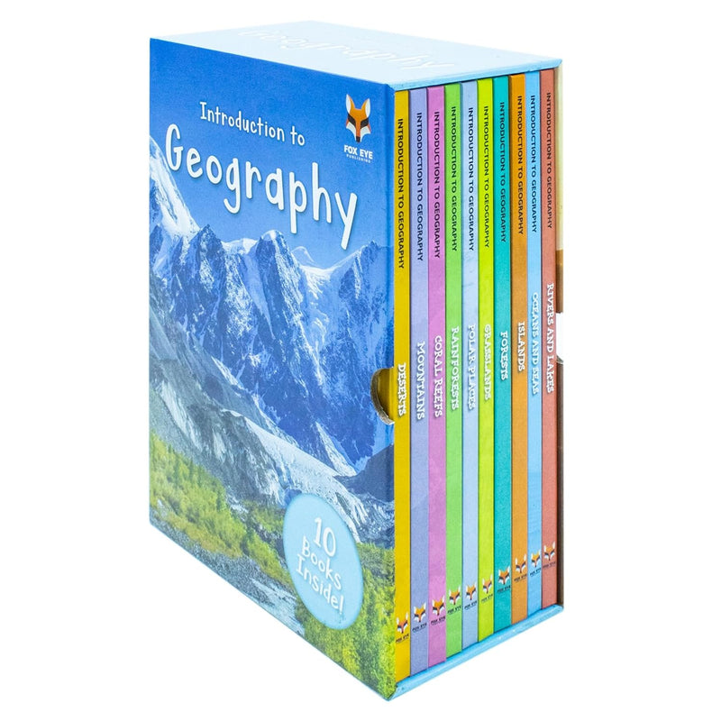 Childrens Introduction To Geography For Beginners 10 Hardback Book Collection Set (Coral Reefs, Deserts, Forests, Grasslands) - The Book Bundle