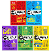 Cluedle Series 5 Books collection set by Hartigan Browne, fiction paperback series, colorful covers, published by Macmillan Children's Books.