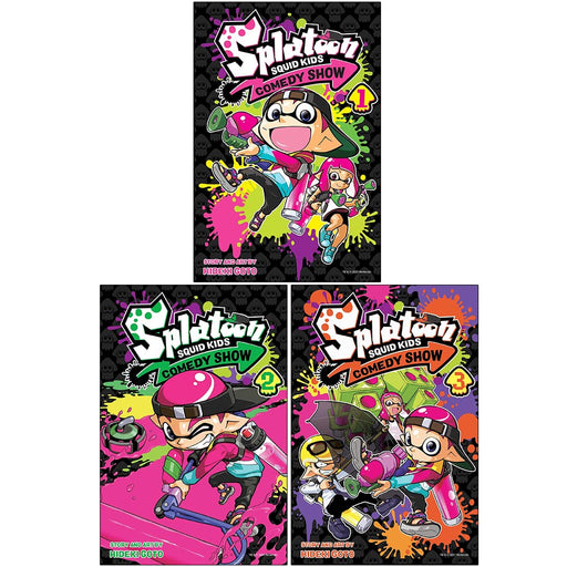 Splatoon Squid Kids Comedy Show Series Vol 1-3 Collection 3 Books Set By Hideki Goto - The Book Bundle