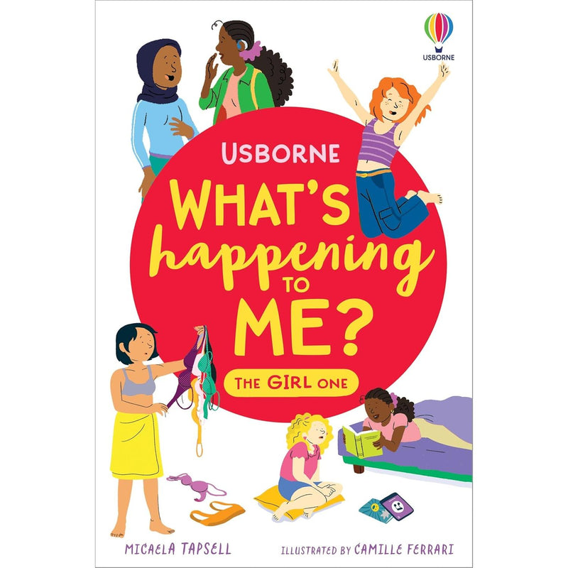 Set of three Girls Only Usborne books on growing up, by Victoria Parker and Susan Meredith, with colorful illustrated covers.