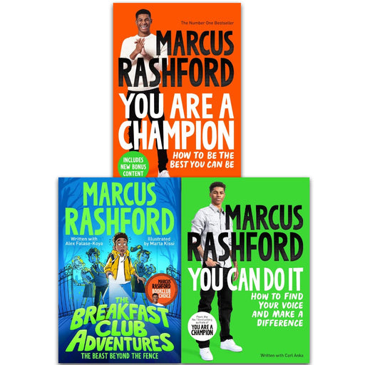 Marcus Rashford Collection 3 Books Set (The Breakfast Club Adventures, You Can Do It, You Are a Champion) - The Book Bundle