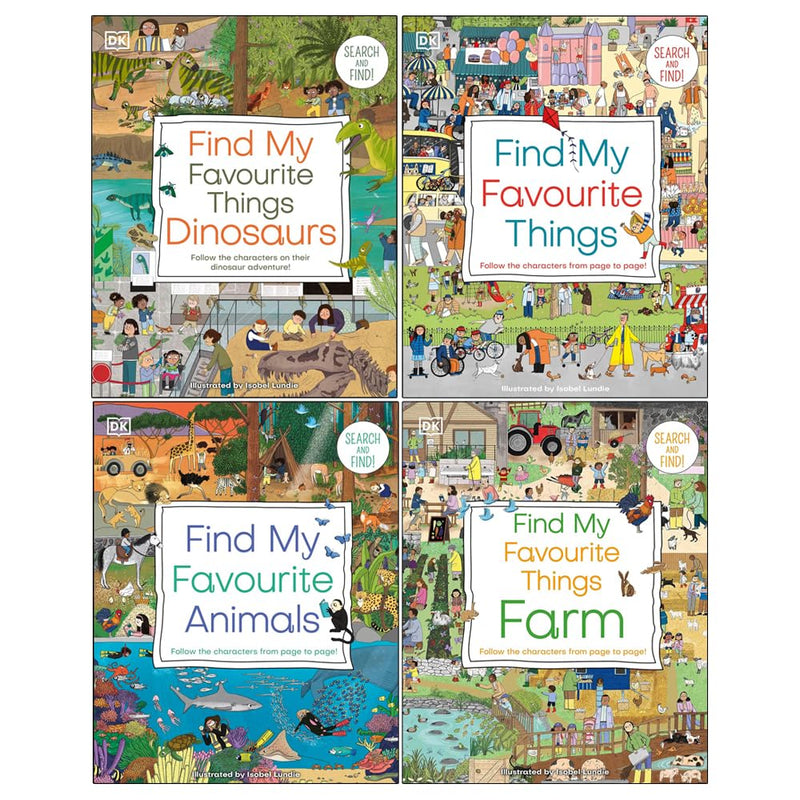 Find My Favourite Things, Find My Favourite Animals 4 Books Collection Set - Fiction - BoardBook