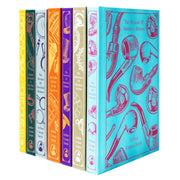 Set of Sherlock Holmes classic edition hardback books by Arthur Conan Doyle, including Adventures, Valley of Fear, and His Last Bow.