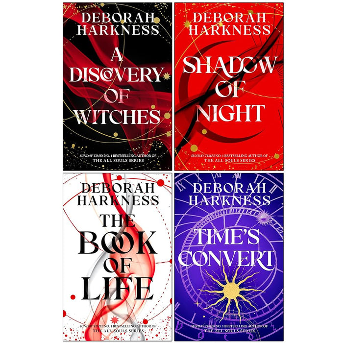 All Souls Trilogy 4 Book Collection Set by Deborah Harkness (Shadow of Night, A Discovery of Witches, The Book of Life, Times Convert)