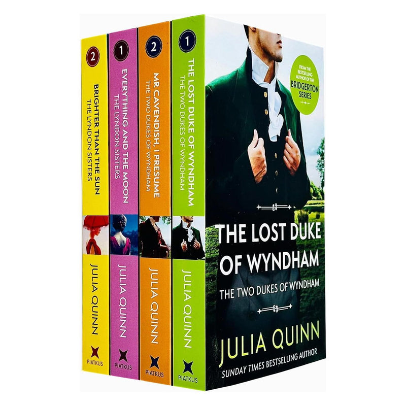 Julia Quinn Lyndon Sisters & Two Dukes of Wyndham Series 4 Books Collection Set (Everything and the Moon) - The Book Bundle