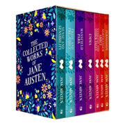 Seven-book Jane Austen collection box set featuring classic fiction titles in mixed formats by Ghillie Basan & CookNation.