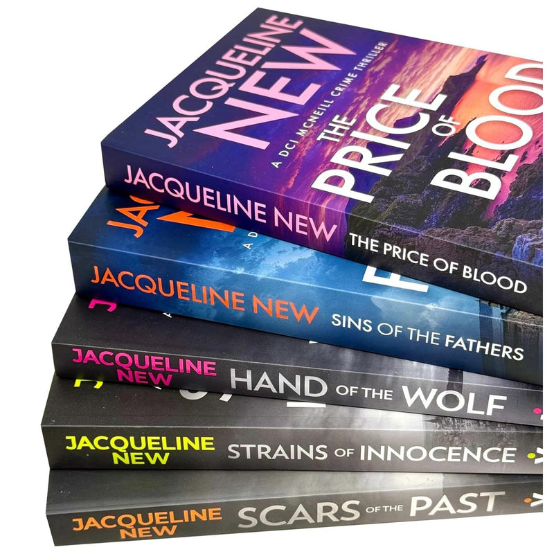 Set of five DCI McNeill crime thriller paperback books by Jacqueline New, featuring detective stories in the series.