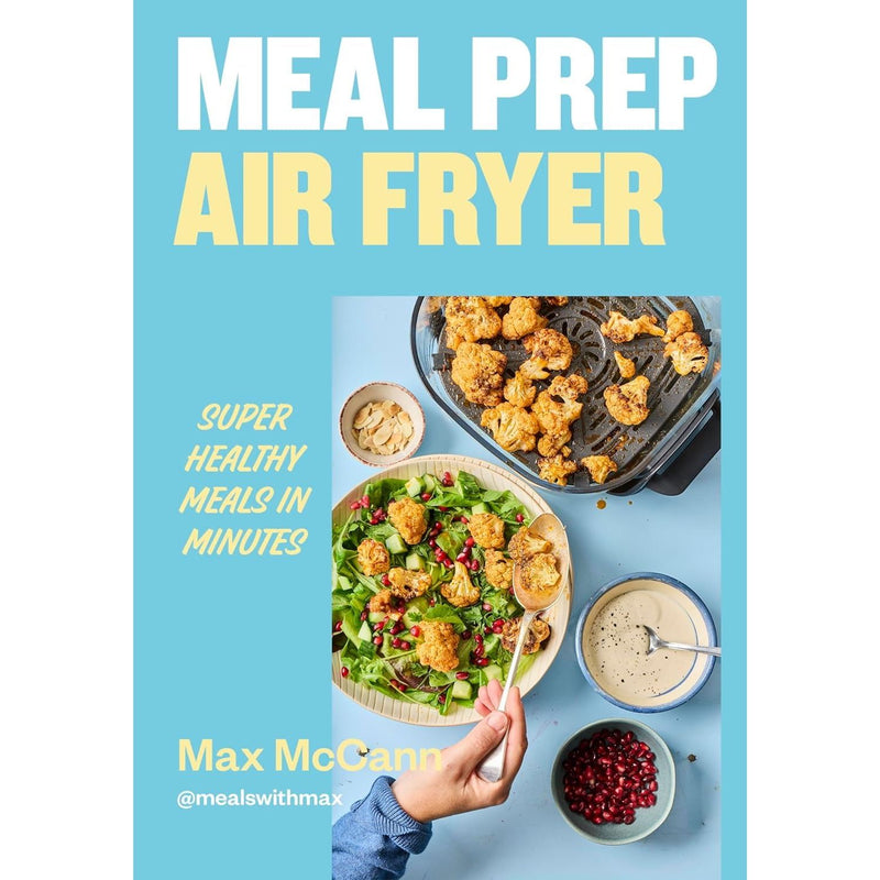Max McCann's Slim 800 Meal Prep Air Fryer with 3-book collection set, featuring non-fiction recipes and cooking tips.