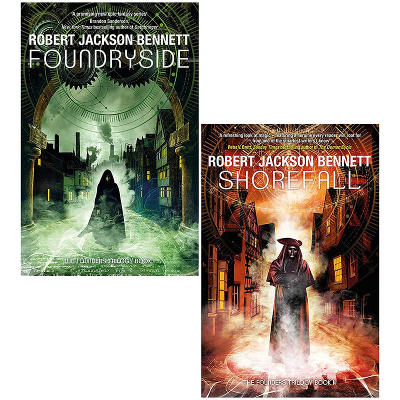 Founders Trilogy Series 2 Books Collection Set By Robert Jackson Bennett (Foundryside, Shorefall) - The Book Bundle