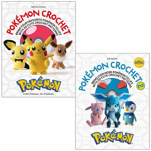Pokémon Crochet By Sabrina Somers & Pokémon Crochet Vol 2 By Lee Sartori 2 Books Collection Set - The Book Bundle