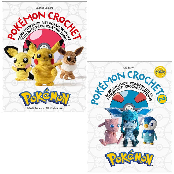 Pokémon Crochet By Sabrina Somers & Pokémon Crochet Vol 2 By Lee Sartori 2 Books Collection Set - The Book Bundle