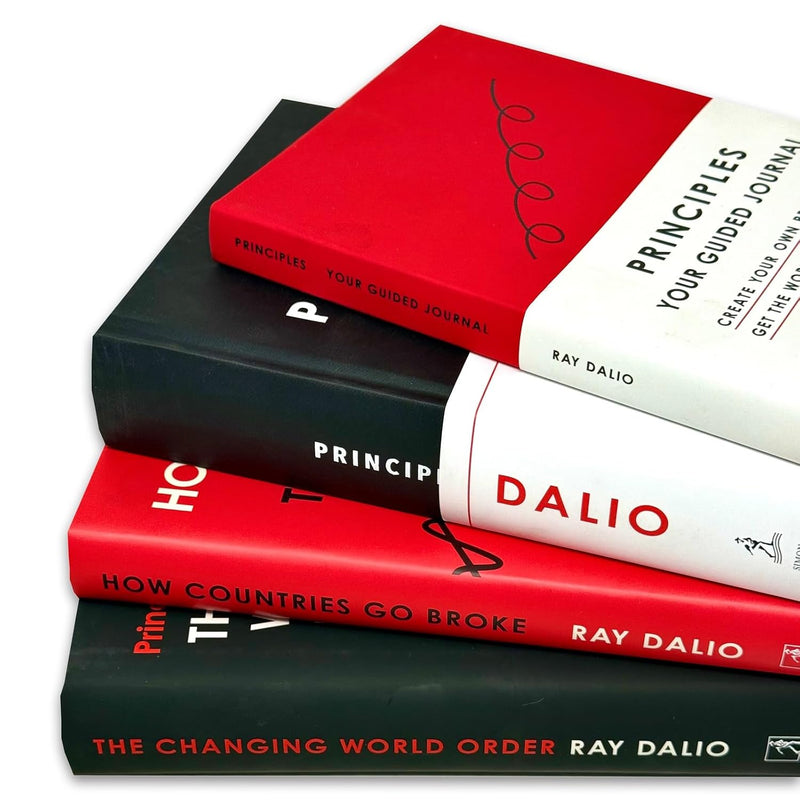 Ray Dalio Collection 4 Books Set (Principles Life and Work, Principles for Dealing with the Changing World Order, Principles Your Guided Journal & How Countries Go Broke)- Non Fiction - Hardcover