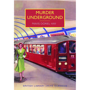 Set of five British Library Crime Classics paperbacks by Mavis Doriel Hay, John Dickson Carr, and Martin Edwards featuring vintage mystery stories.