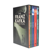 Set of five Franz Kafka paperback books from Arcturus Kafka collection, featuring classic fiction titles in a boxed set.