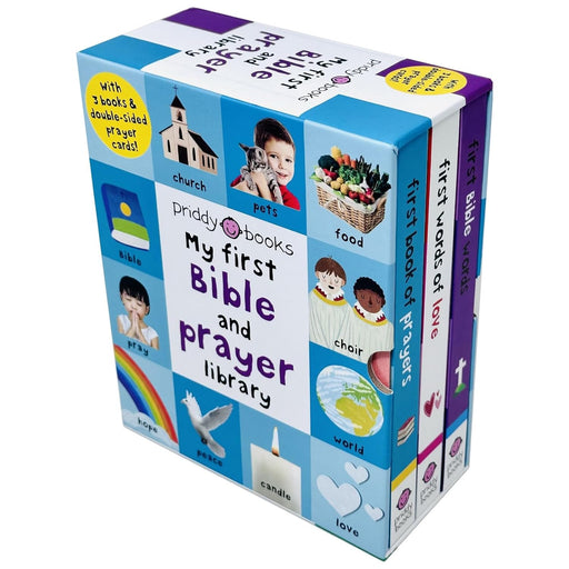 My First Bible and Prayer Library 3 Board Books Collection Set By Roger Priddy (First Book of Prayers, First Words of Love and First Bible Words) - The Book Bundle