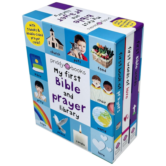 My First Bible and Prayer Library 3 Board Books Collection Set By Roger Priddy (First Book of Prayers, First Words of Love and First Bible Words) - The Book Bundle