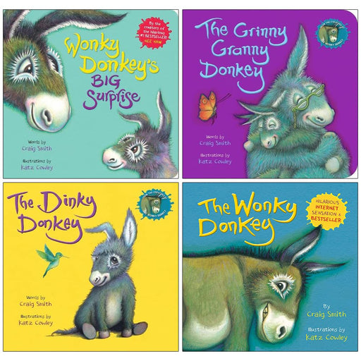 Wonky Donkey Series 4 Books Collection Set By Craig Smith (Wonky Donkey's Big Surprise) - The Book Bundle
