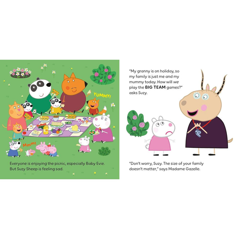 Ladybird Peppa Pig: One Big Family book cover for World Book Day 2026 featuring Peppa and her family characters.