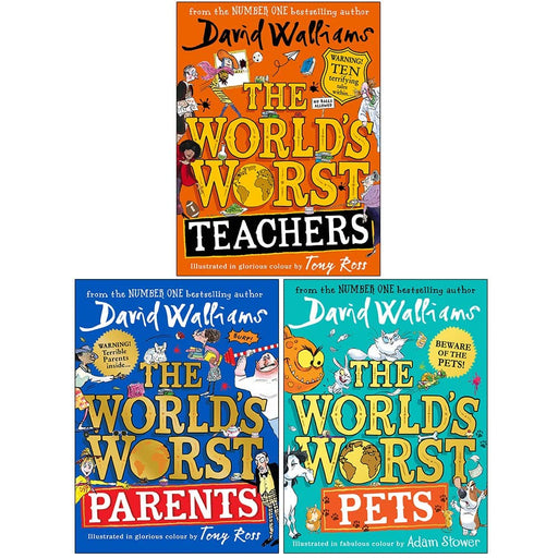 David Walliams Collection 3 Books Set (The World's Worst Teachers, The World's Worst Parents, The World's Worst Pets) - The Book Bundle