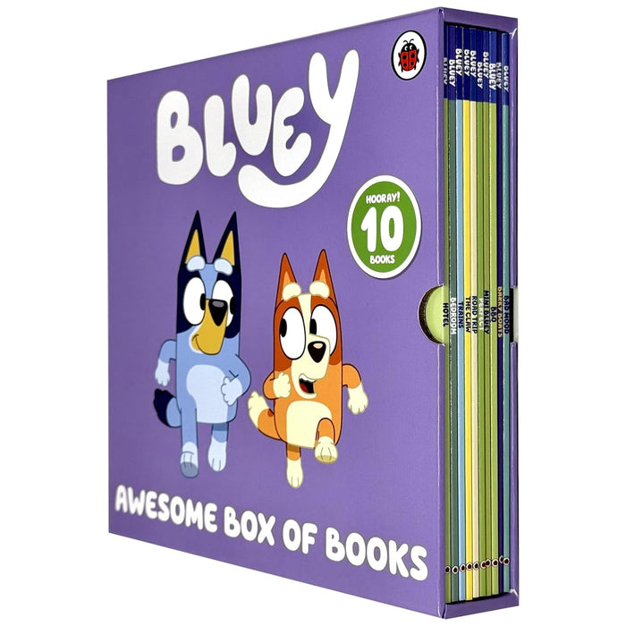 Bluey: Awesome Box of Books 10 Books Box Set (Road Trip, Barky Boats, Bad Mood, Bedroom) - The Book Bundle