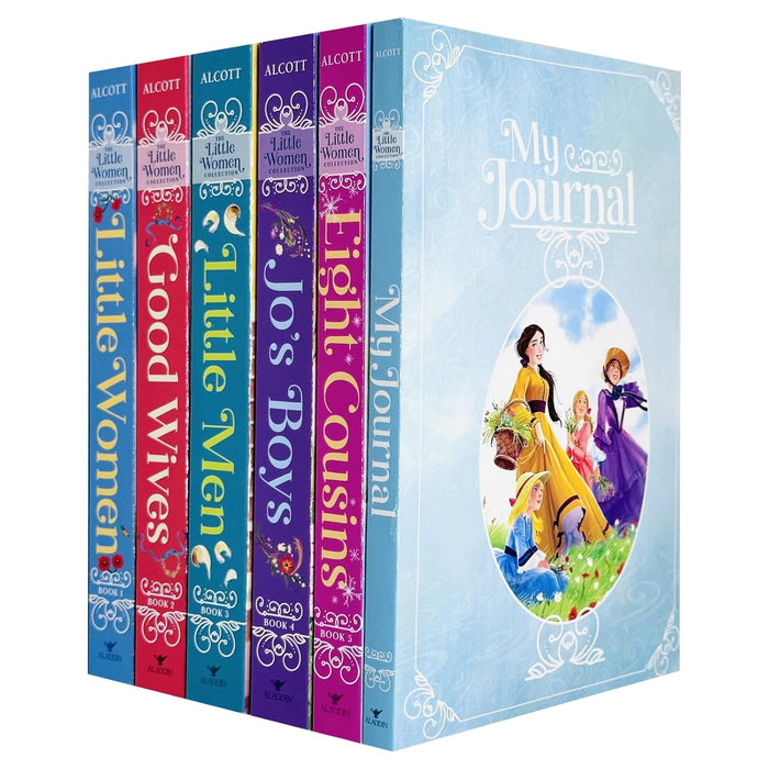 Little Women Collection 5 Books Set By Louisa May Alcott with My Journal (Little Women, Eight Cousins, Good Wives, Little Men and Jo’s Boys) - The Book Bundle