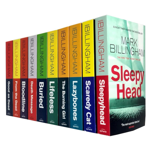 Mark Billingham Tom Thorne Novels Collection 10 Books Set (Sleepyhead, Scaredy Cat, Lazybones) - The Book Bundle