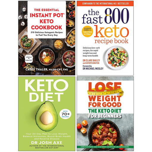 The Essential Instant Pot Keto Cookbook, The Fast 800 Keto Recipe Book, Keto Diet & The Keto Diet For Beginners 4 Books Collection Set - The Book Bundle