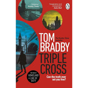 Four paperback spy fiction books by Tom Bradby featuring Secret Service, Double Agent, Triple Cross, and Shadow Dancer collection.