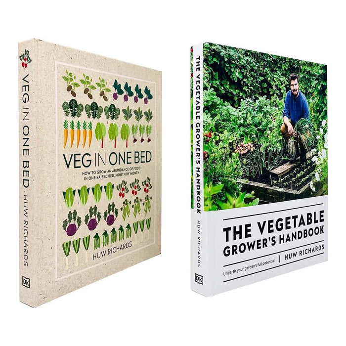 Huw Richards Collection 2 Books Set (Veg in One Bed, The Vegetable Grower's Handbook) - The Book Bundle
