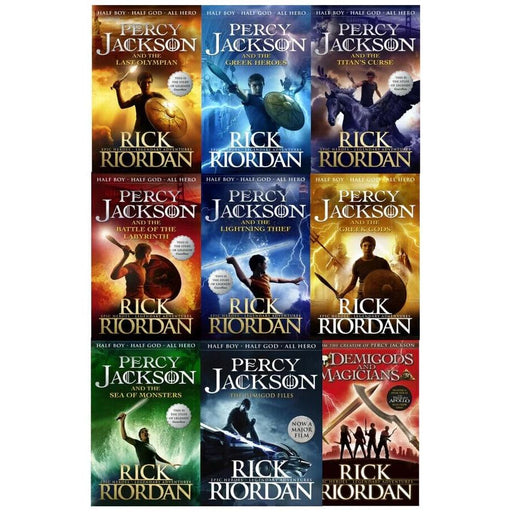 Percy Jackson Collection 9 Books Set by Rick Riordan - Demigods and Magicians, Greek Gods - The Book Bundle