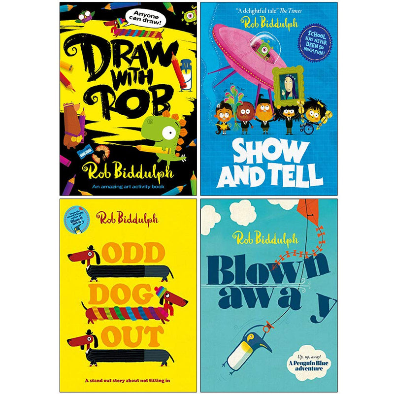 Draw With Rob by Rob Biddulph 4 Books Collection Set - Ages 3–7 - Paperback - The Book Bundle