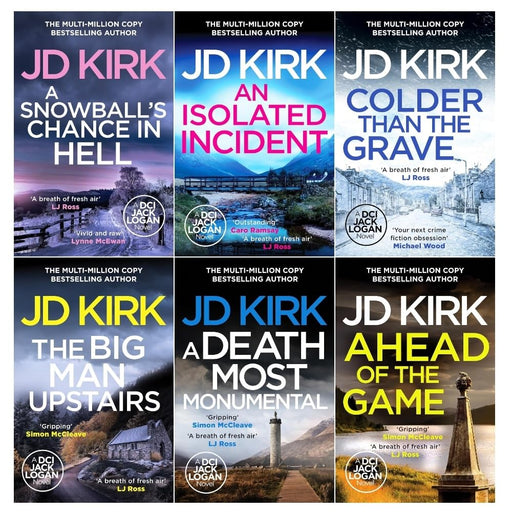 DCI Logan Crime Thrillers 7-12 Books Collection Set By JD Kirk (Ahead of the Game, Colder Than the Grave, An Isolated Incident, The Big Man Upstairs, Snowball's Chance in Hell & MORE) - The Book Bundle