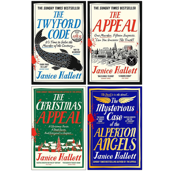 Janice Hallett Collection 4 Books Set (The Twyford Code, The Appeal, The Christmas Appeal & The Mysterious Case of the Alperton Angels) - The Book Bundle