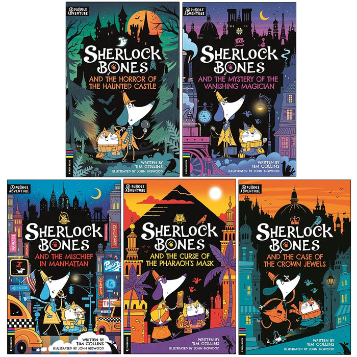 Adventures of Sherlock Bones Series 5 Books Collection Set By Tim Collins - The Book Bundle