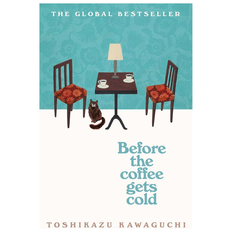 Set of five "Before The Coffee Gets Cold" books by Toshikazu Kawaguchi, featuring colorful covers from the Picador series.