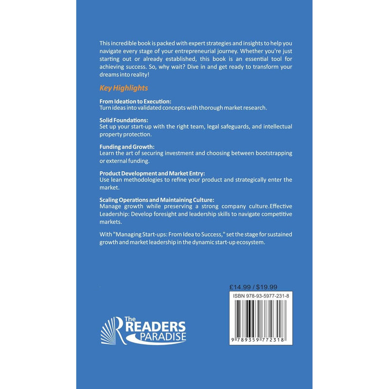 Managing Business Start-Ups : Nurturing Innovation, Empowering Entrepreneurs & Turning Ideas into Success - The Book Bundle